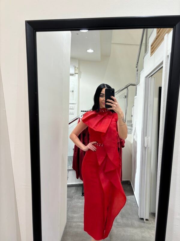 Berlin dress, red burgundy, soft length