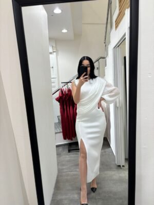 Soft and elegant engagement dress